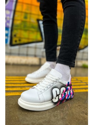 M&M Giyim Store CH254 Cbt Pittura Erkek Ayakkabı 486 Pembe / Mavı Cool