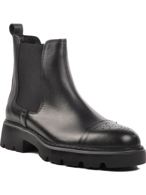 Ayakmod Premium 1158 Siyah  Deri Erkek Bot