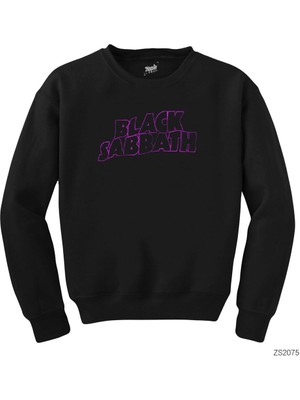 Wakha Black Sabbath Outline Siyah Sweatshirt