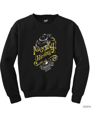 Wakha Peaky Blinders Vintage Siyah Sweatshirt