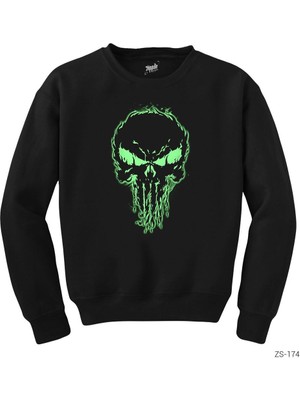 Wakha Punisher Green Siyah Sweatshirt