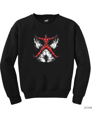 Wakha Deadpool Blood Angel Siyah Sweatshirt