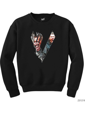 Wakha Vikings Ivar Siyah Sweatshirt