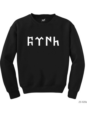 Wakha Türk Yazılı Siyah Sweatshirt