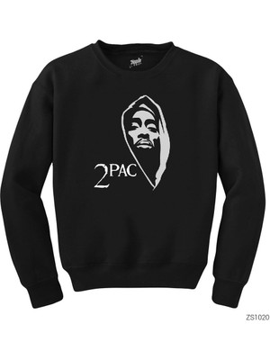 Wakha Tupac Shakur Life Siyah Sweatshirt