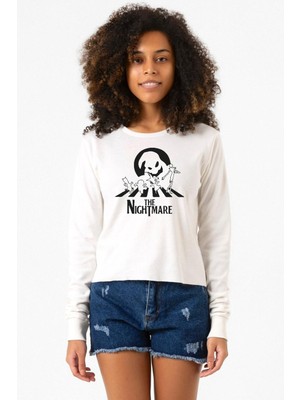 Tshirthane The Nightmare Oogie Boogie Ekru Ekstra Uzunkol Sweatshirt