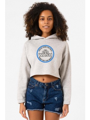 Tshirthane Breaking Bad A1A Car Wash Grimelanj Kadın Crop Kapşonlu