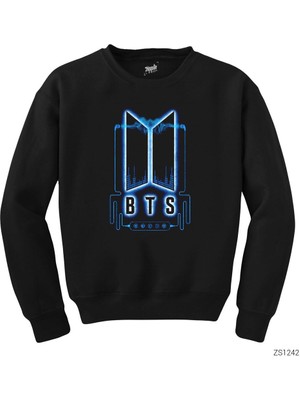 Wakha Bts Music Logo Siyah Sweatshirt