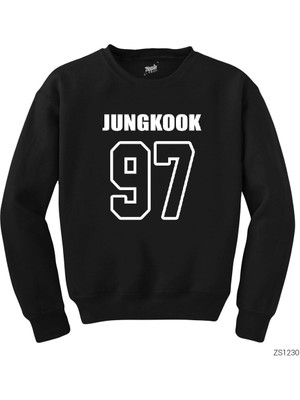 Wakha Bts Jungkook 97 Siyah Sweatshirt