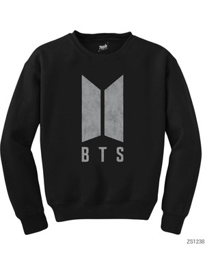 Wakha Bts Distort Logo Siyah Sweatshirt