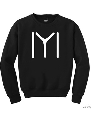 Wakha Kayı Boyu Siyah Siyah Sweatshirt