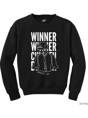 Wakha Pubg Winner Winner Siyah Sweatshirt