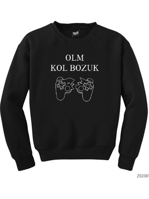 Wakha Olm Kol Bozuk Siyah Sweatshirt
