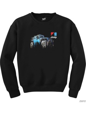 Wakha Flowing Jeep Siyah Sweatshirt