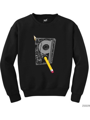 Wakha Kaset Siyah Sweatshirt