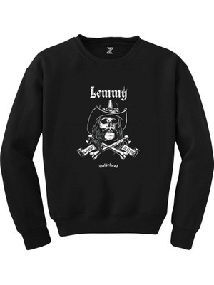 Wakha Motörhead Lemmy Kilmister Skull Siyah Sweatshirt