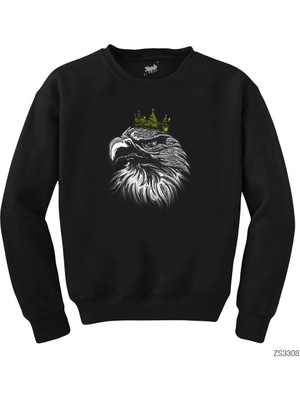 Wakha Kartal Kral Siyah Sweatshirt