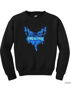 Wakha Supernatural Paradise Wings Siyah Sweatshirt