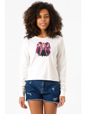Tshirthane Blackpink Members Art Poster Ekstra Uzunkol Sweatshirt Ekru
