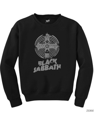 Wakha Black Sabbath Band Cross Paranoid Siyah Sweatshirt