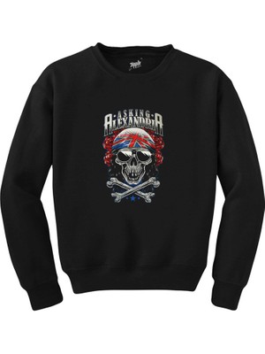 Wakha Asking Alexandria Skull Siyah Sweatshirt
