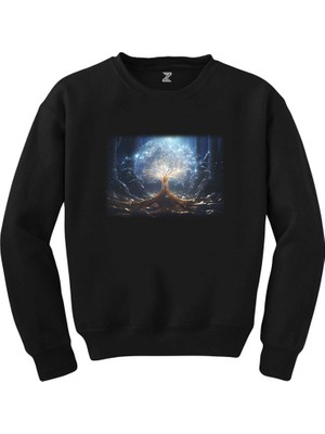 Wakha A Growing Tree Seed Siyah Sweatshirt
