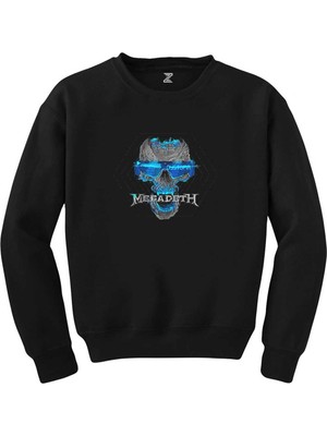 Wakha Megadeth Dystopia Skull Siyah Sweatshirt