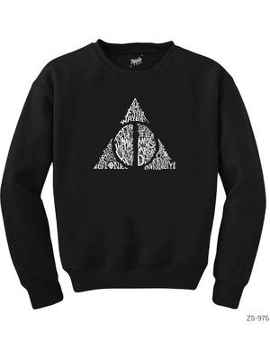 Wakha Harry Potter Death Hallows Siyah Sweatshirt