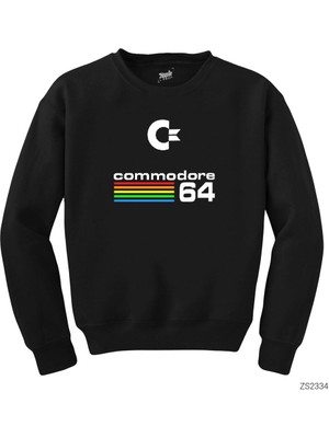 Wakha Commodore 64 Vintage Logo Siyah Sweatshirt