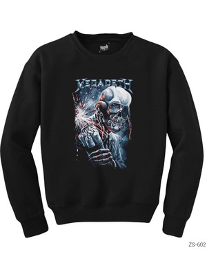 Wakha Megadeth Skull Bomb Siyah Sweatshirt