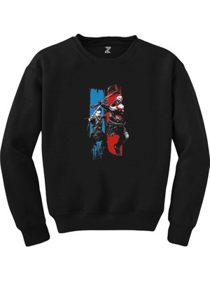 Wakha God Of War Atreus Kratos Family Siyah Sweatshirt