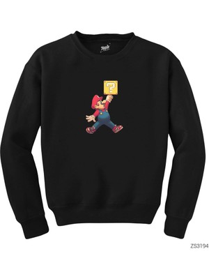 Wakha Air Mario Siyah Sweatshirt