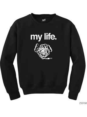 Wakha My Life Siyah Sweatshirt