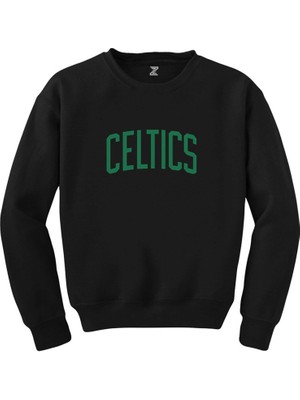 Wakha Boston Celtics Yazı Siyah Sweatshirt