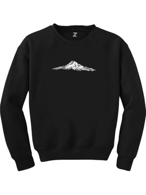 Wakha Single Mountain View Siyah Sweatshirt