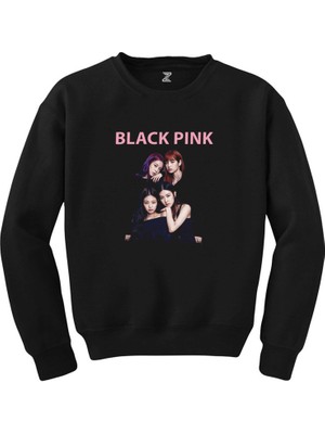 Wakha Blackpink Siluet Siyah Sweatshirt
