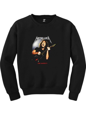 Wakha Metallica Kirk Hammet Guitar Siyah Sweatshirt