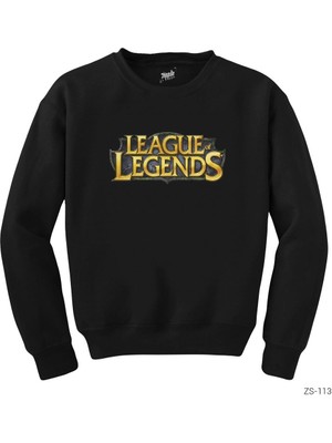 Wakha League Of Legends Logo Siyah Sweatshirt