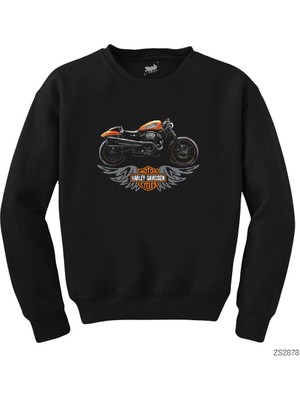 Wakha Harley Davidson Motorcycles Siyah Sweatshirt