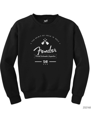 Wakha Fender Logo 4 Siyah Sweatshirt