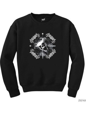 Wakha Ensiferum Skull Siyah Sweatshirt