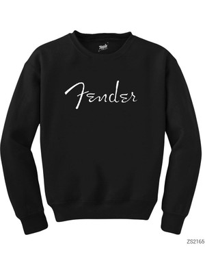 Wakha Fender Logo Siyah Sweatshirt