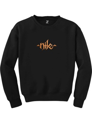 Wakha Nile Logo Color Siyah Sweatshirt
