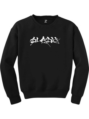 Wakha Slash Logo Siyah Sweatshirt