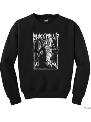Wakha Black Metal Phillip Essential Siyah Sweatshirt