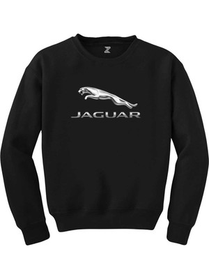 Wakha Jaguar Logo Silver Siyah Sweatshirt