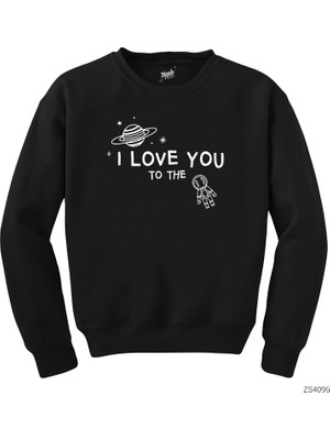 Wakha I Love You Astranot Siyah Sweatshirt