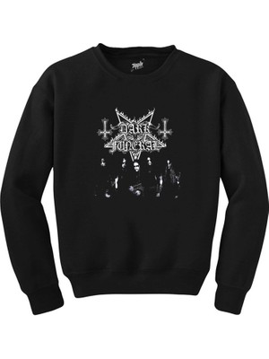 Wakha Dark Funeral Grup Face Siyah Sweatshirt