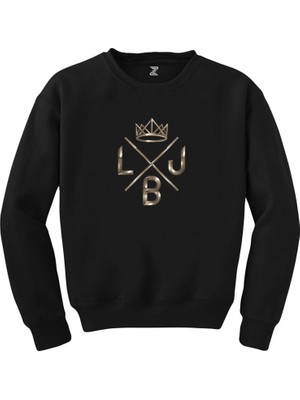 Wakha Lebron James King Logo Siyah Sweatshirt