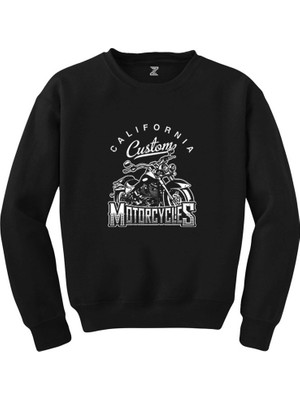 Wakha California Custom Motorcycles Siyah Sweatshirt
